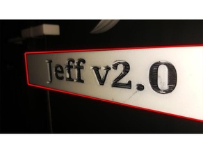 Jeff 20 placa identificação v rail inserir ender3 ender3pro ender3v2 montagem trilho vrail 3d print model - Mito3D