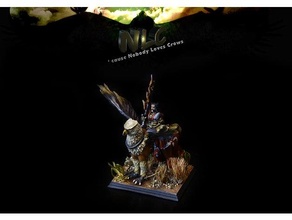 corbeau bretonnian mounted hippogriff bretonnia monster warhammer fantasy 3d print model - Mito3D