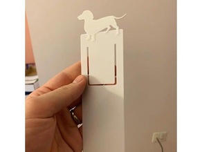 dachshund bookmark dog 3d print model - Mito3D