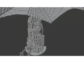 Minecraft Cyberpunk Regenschirm Amyoak greeblecitycyberpunk bauen Scan Turm 3d print model - Mito3D
