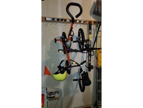 bike wall hanger bicycle garage storage 3d print model - Mito3D