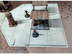 city streets square corner curb tile set fallout wasteland fww infinity game rpg tiles shadowrun street wargaming 3d print model - Mito3D