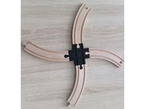ikea wooden train track connection pieces 3d print model - Mito3D