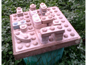 concrete brick mold lego 3d print model - Mito3D