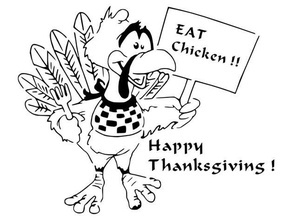 happy thank-giving turkey stencil bird chicken funny thanksgiving indians joke native american november pilgrims usa 3d print model - Mito3D