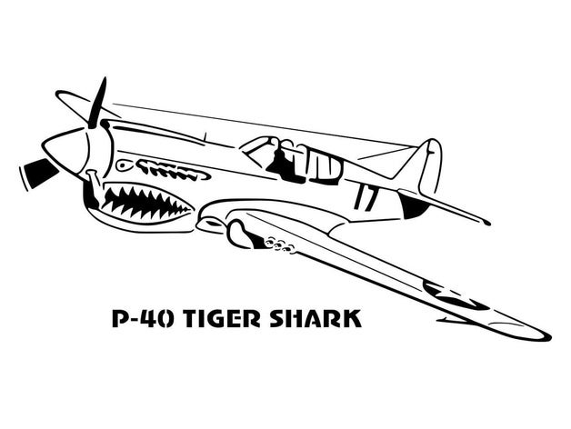 20 tigre requin avion pochoir véhicule ww2 3D print model - Mito3D