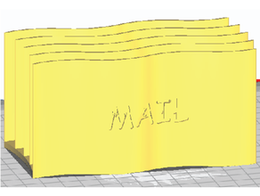 courbée lettre titulaire soutien courrier 3d print model - Mito3D