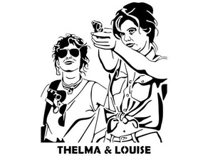 thelma louise gay lesbian movie stencil suicide supportless 3d print model - Mito3D