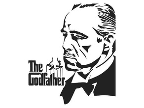 god father stencil gangster mafia movie godfather 3d print model - Mito3D
