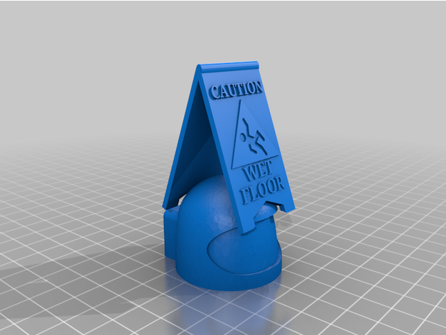 keyed head floor sign hat 3D print model - Mito3D
