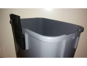 nordiska trash bin wall mount bracket garbage kllsortering kildesortering recycling trashcan 3d print model - Mito3D