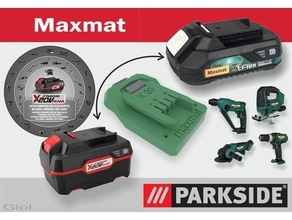 parque x20 maxmat 20v revés batería perforar 3d print model - Mito3D