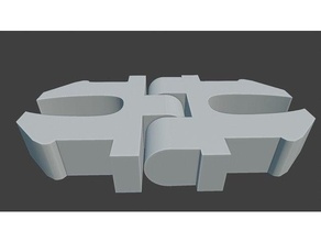 openlock grampo dobradiça versão 180 suporte rpg azulejos tampo mesa 3d print model - Mito3D