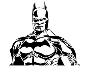 batman şablon 3 Arkham şövalye Bruce Wayne karanlık dc komik çizgi roman logo 3d print model - Mito3D