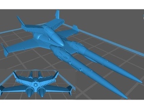 Ronin aérospatial combattant 6mm américain mecha table 3d print model - Mito3D