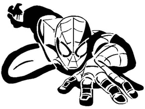 spiderman stencil 6 marvel comics universe mcu peter pan 3d print model - Mito3D