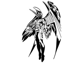 archangel stencil angel marvel xmen men 3d print model - Mito3D
