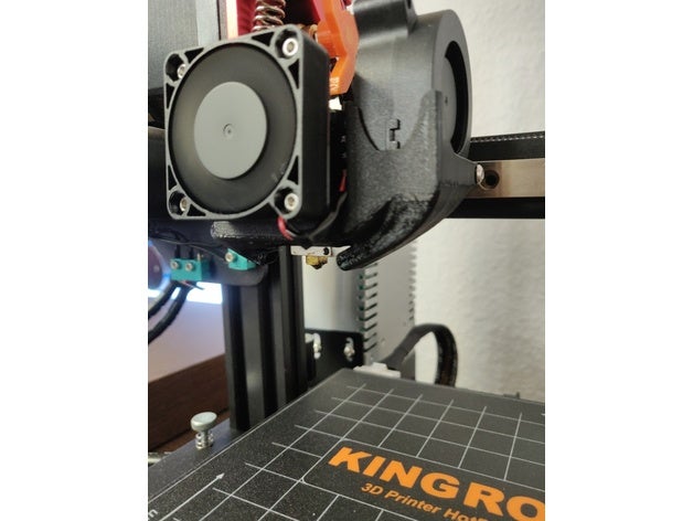 kp3s modulaire ventilateur canal 3010 4010 hotend 4020 5015 refroidissement + abl monter bltouch Kingroon 3dtouch 3D print model - Mito3D