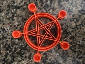 Pentagramm Kerzen 3d print model - Mito3D