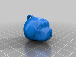 mr gibbs keychain dog puggle 3d print model - Mito3D