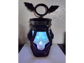 led glow skull lantern halloween light 3d print model - Mito3D