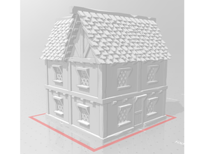 medieval casa construção miniatura modelo 3d print model - Mito3D