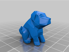poli cachorro cão animal fofa chaveiro modelo amar 3d print model - Mito3D