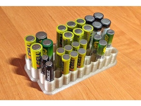 batteries holder battery 3d print model - Mito3D
