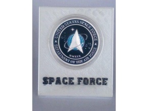 space force coin display 3d print model - Mito3D