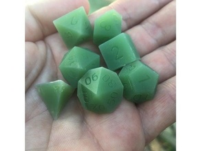 19mm wall supported dice set remix presupported 3d print model - Mito3D