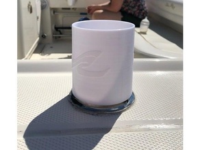 suporte copo barco pescaria Cajado bebendo Searay 3d print model - Mito3D