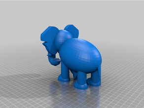elefante passeggio Africa animale creatura carina elefanti giungla 3d print model - Mito3D