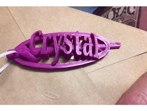 crystal nurse key chain tag 3d print model - Mito3D