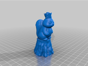 bosco scoiattolo scacchi impostato 3d print model - Mito3D