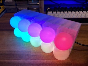 ping pong pixels lampe lumière éclairage balle RVB LED bande tennis table ws2811 3d print model - Mito3D