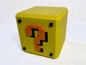 super mario question box nintendo storage 3d print model - Mito3D