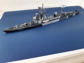 finnisch Zerstörer fiktiv wwii Fiktion Finnland Kriegsschiff Fahrzeuge 3d print model - Mito3D