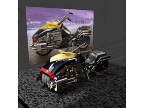 dredd bisiklet 3d baskı örsçü polis fanart hakim film bilimkurgu 3d print model - Mito3D