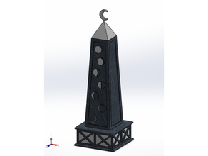 Luna obelisco dnd tavolo terreno 3d print model - Mito3D