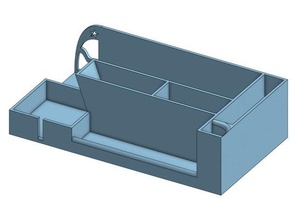 multi-use desk organizer studentchallenge 3d print model - Mito3D