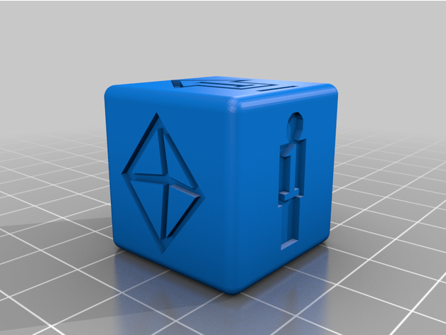 deadzone command dice - remixed edges mantic games 3D print model - Mito3D
