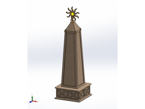 Sonne Obelisk dnd Tischplatte Terrain 3d print model - Mito3D