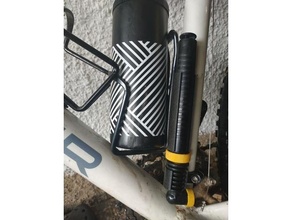 bicycle pump holder 215 mm bike bottle mountainbike mtb pumpholder 3d print model - Mito3D
