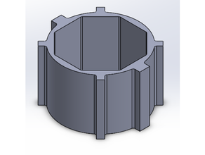 shutter profile octagon 38 adaptor motor 3d print model - Mito3D