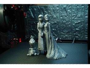 Olaf Anna Elsa destek Bedava Ayarlamak meydan okuma Disney dondurulmuş Makeredchallenge çıkıntı 3d print model - Mito3D