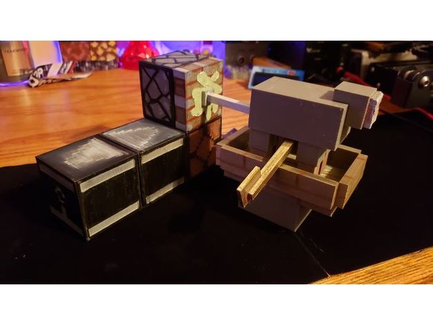 mouton fricker bateau Minecraft observateur piston 3D print model - Mito3D