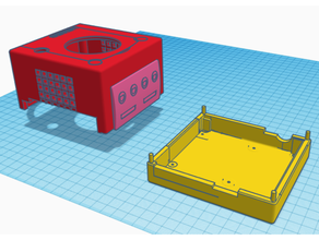 Game Cube inspirado caso bainha odroid n2+ Nintendo n2 vídeo jogos console 3d print model - Mito3D