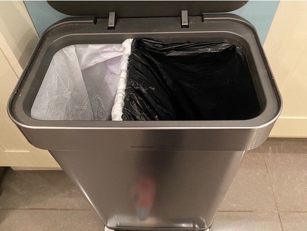 simple human 45l bin recycling separator rubbish bins trash trashcan 3D print model - Mito3D