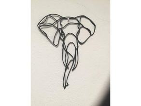 elephant 2d 3d print model - Mito3D