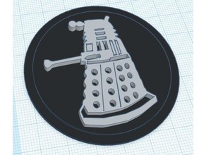 Dalek modulaire logo insérer docteur dr 3d print model - Mito3D